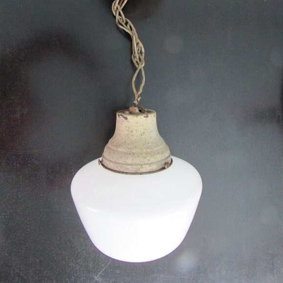 Vintage Schoolhouse Pendant Light - Picture 2 of 10